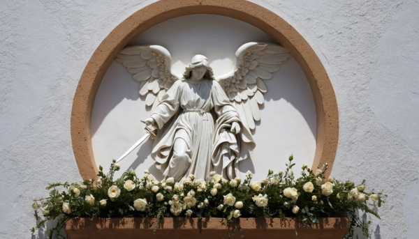 Diseño de lápidas con tallas del Arcángel San Miguel personalizadas en Cádiz y Provincia