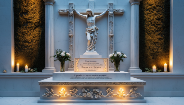 Lápidas con esculturas de Cristo elaboradas artesanalmente en Cádiz y Provincia